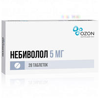 Купить: Небиволол 5 мг 28 шт таблетки