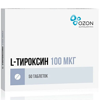 Купить: Л-Тироксин 100 мкг 50 шт таблетки