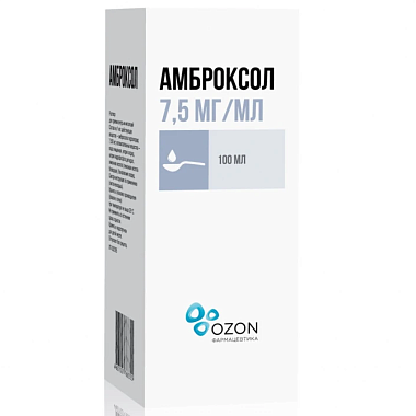 Купить Амброксол 7,5 мг/мл 100 мл раствор для приема внутрь и ингаляций