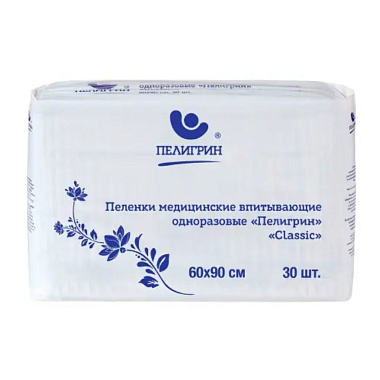 Купить Пелигрин Classic 60 см x 90 см 5 шт пеленки впитывающие одноразовые