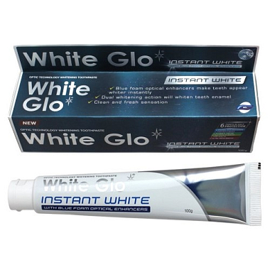 Купить White Glo 100 мл паста зубная мгновенное отбеливание
