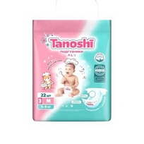 Купить: Tanoshi 22 шт  подгузники для детей размер M 5-9 кг