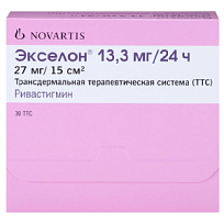 Купить: Экселон 13,3 мг/24 ч 30 шт трансдермальная терапевтическая система