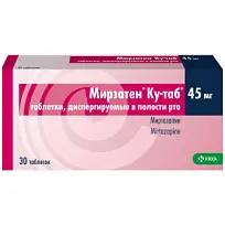 Купить: Мирзатен Ку-таб 45 мг 30 шт таблетки диспергируемые в полости рта 