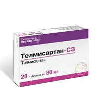 Купить: Телмисартан-СЗ 80 мг 28 шт таблетки