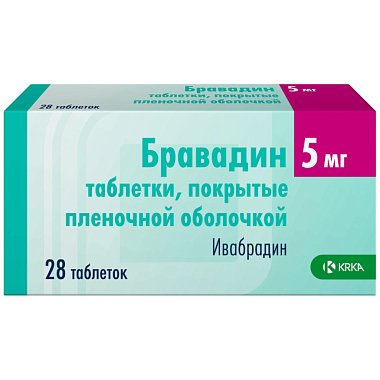 Купить Бравадин 5 мг 28 шт таблетки покрытые пленочной оболочкой