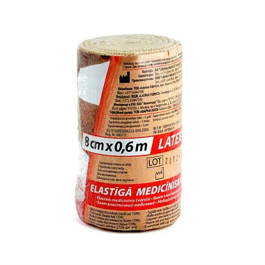 Купить Лаума бинт 0,6 м × 8 см эластичный с застежками