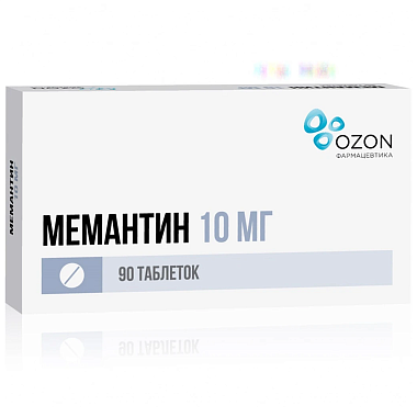 Купить Мемантин 10 мг 90 шт таблетки покрытые пленочной оболочкой