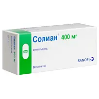 Купить: Солиан 400 мг 30 шт таблетки покрытые пленочной оболочкой