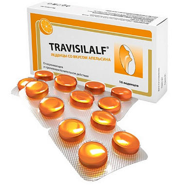 Купить Трависилальф 16 шт леденцы со вкусом апельсина