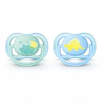 Купить: Philips Avent Ultra Air SCF344/20 2 шт соска-пустышка силиконовая ортодонтическая 0-6 мес для мальчиков
