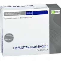 Купить: Пирацетам-Оболенское 800 мг 30 шт таблетки
