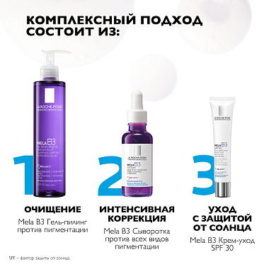 Купить La Roche-Posay Mela B3 40 мл крем-уход для кожи лица шеи и зоны декольте против пигментации пигментных пятен с ниацинамидом SPF 30