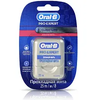Купить: Oral-B Pro-Expert Clinic Line 25 м зубная нить прохладная мята