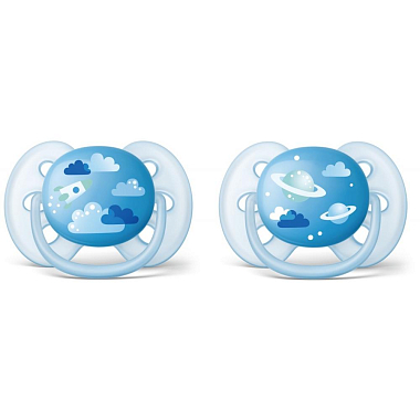Купить Philips Avent Ultra Soft SCF222/22 2 шт соска-пустышка силиконовая ортодонтическая 6-18 мес для мальчиков