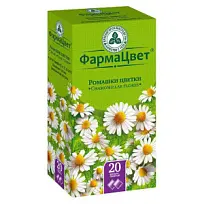 Купить: Ромашка Аптечная цветки 1,5 г 20 шт фильтр-пакеты