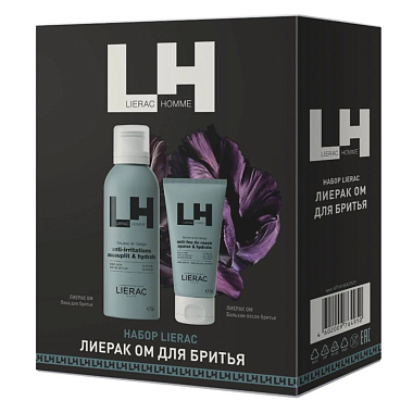 Купить Lierac Homme набор для бритья 150 мл пена для бритья + 75 мл бальзам после бритья