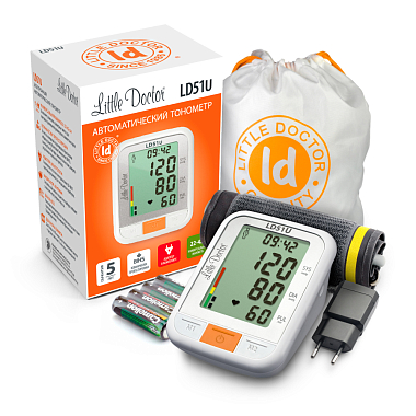 Купить Little Doctor LD-51U тонометр автоматический на плечо с адаптером и манжетой 22-42 см