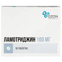 Купить: Ламотриджин 100 мг 30 шт таблетки