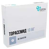 Купить: Торасемид 10 мг 60 шт таблетки