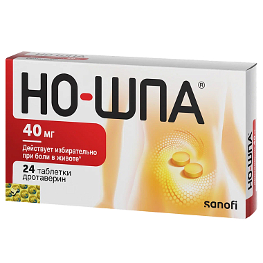 Купить Но-шпа 40 мг 24 шт таблетки
