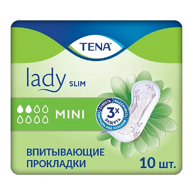 Купить Tena Lady Slim мини 10 шт прокладки урологические