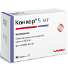 Купить Конкор 5 мг 90 шт таблетки покрытые пленочной оболочкой