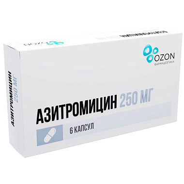 Купить Азитромицин 250 мг 6 шт капсулы
