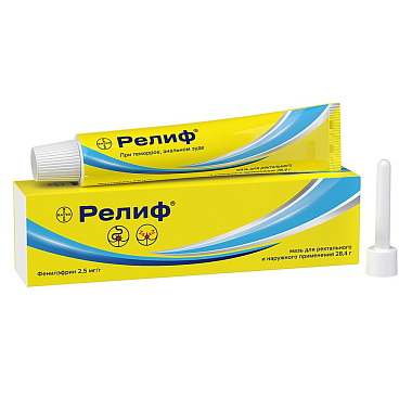 Купить Релиф 28,4 г мазь для наружного и ректального применения