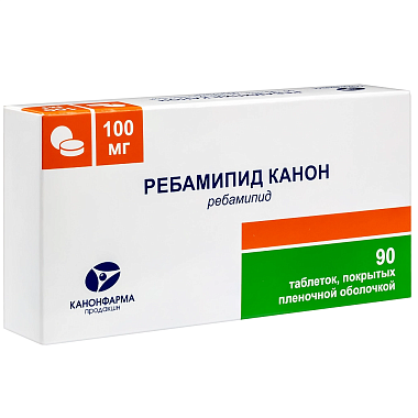 Купить Ребамипид Канон 100 мг 90 шт таблетки покрытые пленочной оболочкой