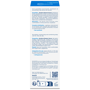 Купить Bioderma Atoderm 15 мл бальзам для губ