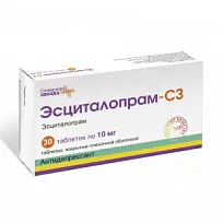 Купить: Эсциталопрам-СЗ 10 мг 30 шт таблетки покрытые пленочной оболочкой