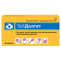 Купить: ТабДолгит 400 мг + 325 мг 30 шт таблетки покрытые пленочной оболочкой