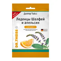 Купить: Доктор Тайсс 75 г леденцы от кашля шалфей и апельсин