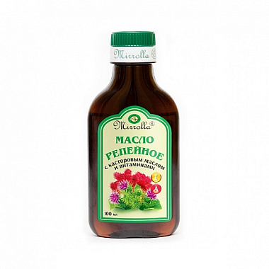 Купить Mirrolla Репейное масло с касторовым маслом и витаминами А и Е 100 мл