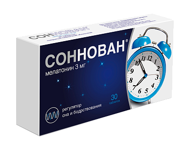 Купить Соннован 3 мг 30 шт таблетки покрытые пленочной оболочкой