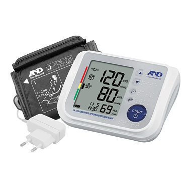 Купить AND UA-1300 тонометр автоматический с голосовым сопровождением с адаптером и манжетой 23-37 см