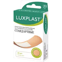 Купить: Luxplast 7,2 см х 1,9 см 20 шт пластыри бактерицидные стандартные на полимерной основе