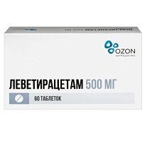 Купить: Леветирацетам 500 мг 60 шт таблетки покрытые пленочной оболочкой