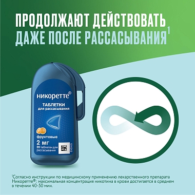 Купить Никоретте 2 мг 20 шт таблетки для рассасывания фруктовые