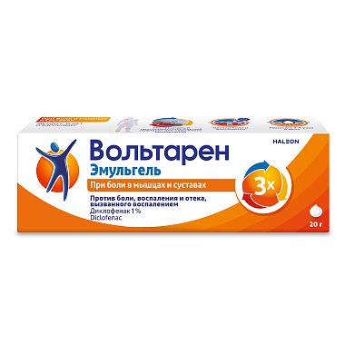 Купить Вольтарен Эмульгель 1 % 20 г гель для наружного применения