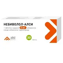 Купить: Небиволол-Алси 5 мг 30 шт таблетки 