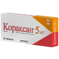 Купить: Кораксан 5 мг 56 шт таблетки покрытые пленочной оболочкой