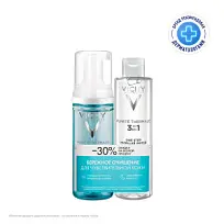 Купить: Vichy Purete Thermale набор очищающая пенка для умывания лица 150 мл + мицеллярная вода 200 мл