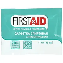 Купить:  First Aid 135 мм X 185 мм1 шт салфетка антисептическая спиртовая 