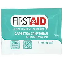 Купить:  First Aid 135 мм X 185 мм1 шт салфетка антисептическая спиртовая 