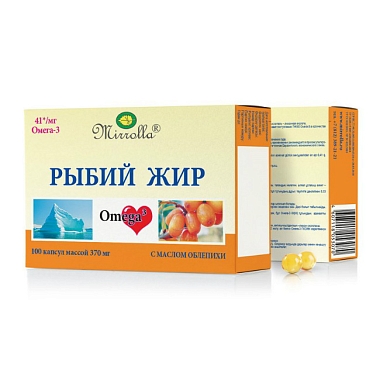 Купить Mirrolla Рыбий Жир с маслом облепихи 100 шт капсулы