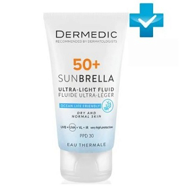 Купить Dermedic Sunbrella SPF 50+ 40 мл флюид ультра-легкий для сухой и нормальной кожи