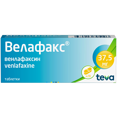 Купить Велафакс 37,5 мг 28 шт таблетки