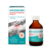 Купить: Меновазин 40 мл спиртовой раствор для наружного применения флакон